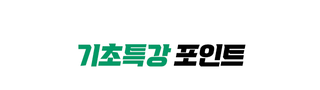 기초특강 포인트