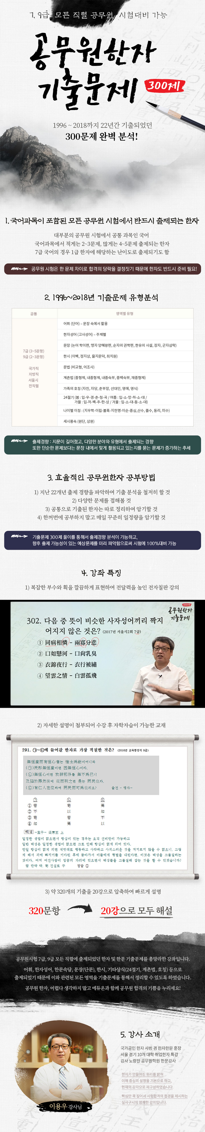 공무원한자 기출문제 300제 (7, 9급 전 직렬) 강좌 소개 - 에듀온